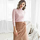 Beige skirt made of cotton corduroy camel with a slit and pockets. Skirts. mozaika-rus. My Livemaster. Фото №6