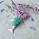 Кулон с амазонитом "Акула". Кулон. Vadjra-jewelry. Ярмарка Мастеров.  Фото №4