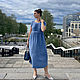 Платье "Небесный цветок" синее, Платья, Ижевск,  Фото №1