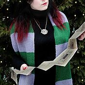 Аксессуары handmade. Livemaster - original item Harry Potter Slytherin scarf knitted scarf Draco Malfoy. Handmade.