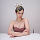 Cocktail pill hat-a drop from a straw of blue. Hats1. irina-popilova. My Livemaster. Фото №4