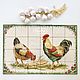 Order Tiles and tiles: Rooster, Chicken and Corn Tile Painting. ArtFlera (artflera). Livemaster. . Tile Фото №3