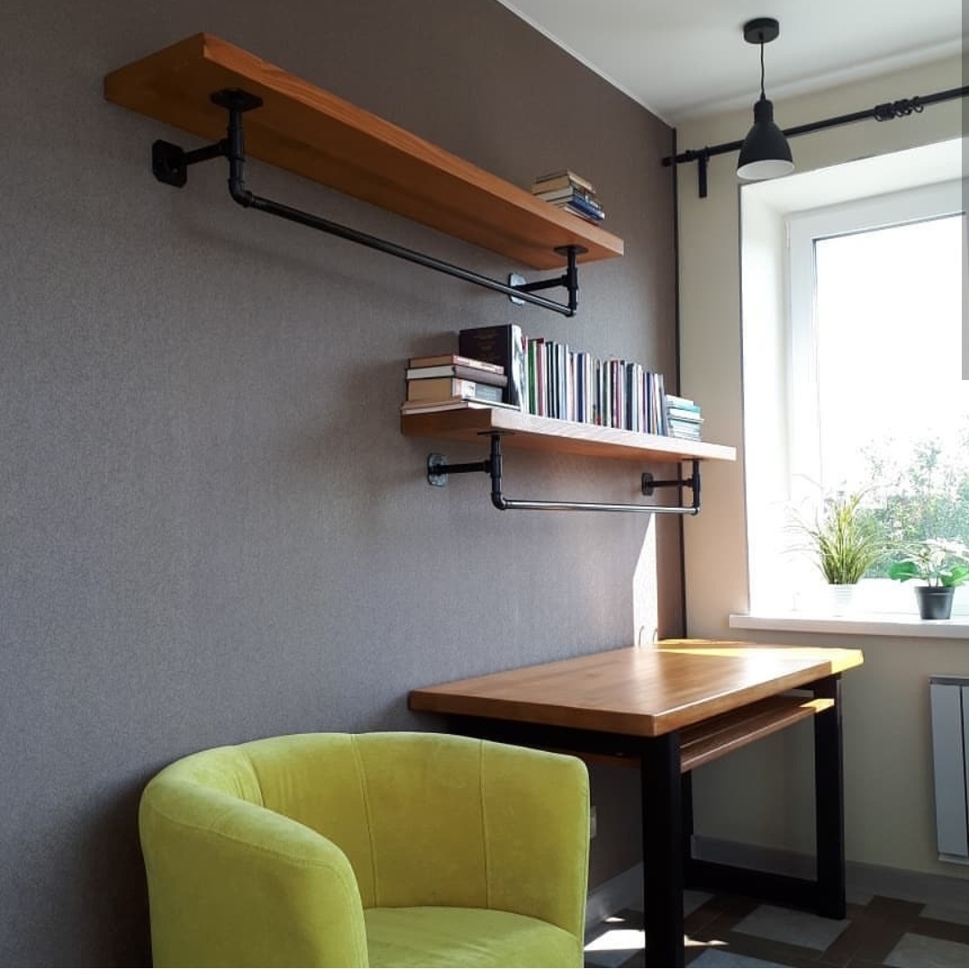Стол и полки в стиле Loft
