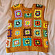 vests: Vest in the style of granny square 'Milan'. Vests. MezhanHook. My Livemaster. Фото №5