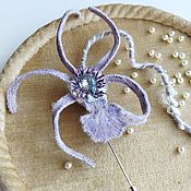 Украшения handmade. Livemaster - original item Fancy Lilac Orchid Brooch. Handmade.