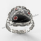 Ring 'Triskel '' gold 585, sapphire, red, black enamel, Rings, Moscow,  Фото №1
