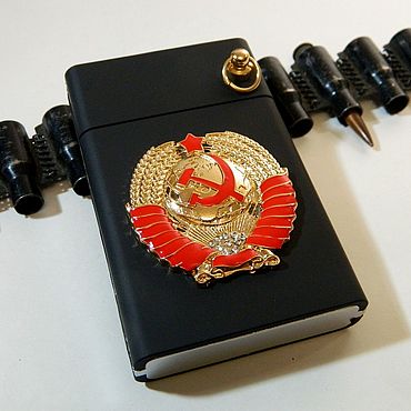 Сувениры и подарки ручной работы. Ярмарка Мастеров - ручная работа Портсигар 2 варианта с знаком СССР 20 шт. 100 мм "Герб СССР". Handmade.