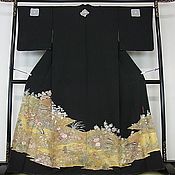 Винтаж handmade. Livemaster - original item Japanese silk kimono with Reiko embroidery. Handmade.