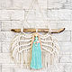Order Panno macrame Angel in turquoise dress. Textile Shop Natalya. Livemaster. . Panel macramé Фото №3