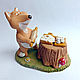 The Fox with jump rope. ceramics, Figurines, St. Petersburg,  Фото №1