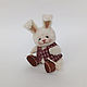Bunny in a vest. Rabbit miniature. Rabbit -. Miniature figurines. kuklaolya08. Online shopping on My Livemaster.  Фото №2