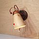 Wall lamp made of wood and ceramics (diameter 13 cm). Sconce. Light Ceramics RUS (svetkeramika). My Livemaster. Фото №4