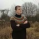 Men's sweater with ornament and round yoke Iceland. Mens sweaters. Lenasana. My Livemaster. Фото №6