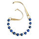 Lapis lazuli beads, lapis lazuli leather necklace 'Blue polka dots', Necklace, Moscow,  Фото №1