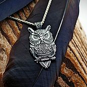 Украшения handmade. Livemaster - original item Pendant: Wise owl. Handmade.