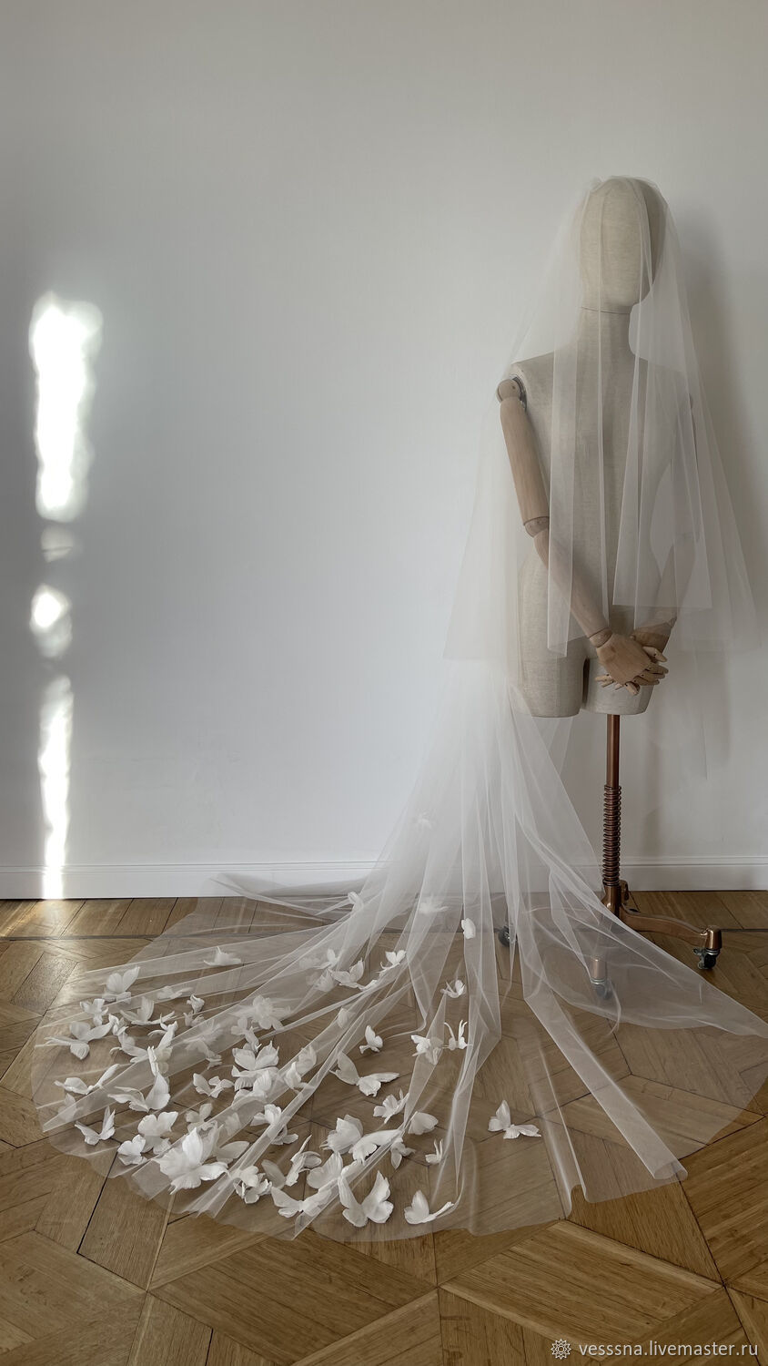 Фата на гребне с шелковыми бабочками в интернет-магазине на Ярмарке ...