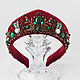 Velvet kokoshnik with patterns, embroidery Princess. Kokoshnik. ArtelL. Online shopping on My Livemaster.  Фото №2