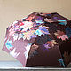 Folding umbrella machine with hand-painted Chocolate Autumn. Umbrellas. UmbrellaFineArt. Online shopping on My Livemaster.  Фото №2