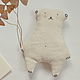 Toy soft bear white linen 15 cm, Stuffed Toys, Saratov,  Фото №1