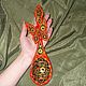 Miracle spoon Butterfly painting on wood, Ware in the Russian style, Zmeinogorsk,  Фото №1