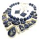 Necklace 'Adele' and Earrings - sodalite, pearl biva, beads. Necklace. Dorida's Gems (Dorida-s-gems). My Livemaster. Фото №5