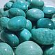 Amazonite is a mint - turquoise (extra tumbling) Madagascar, Cabochons, St. Petersburg,  Фото №1