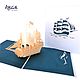 White Ship - 3D handmade postcard. Cards. RUTWORKS - POP-UP CARDS. Online shopping on My Livemaster.  Фото №2