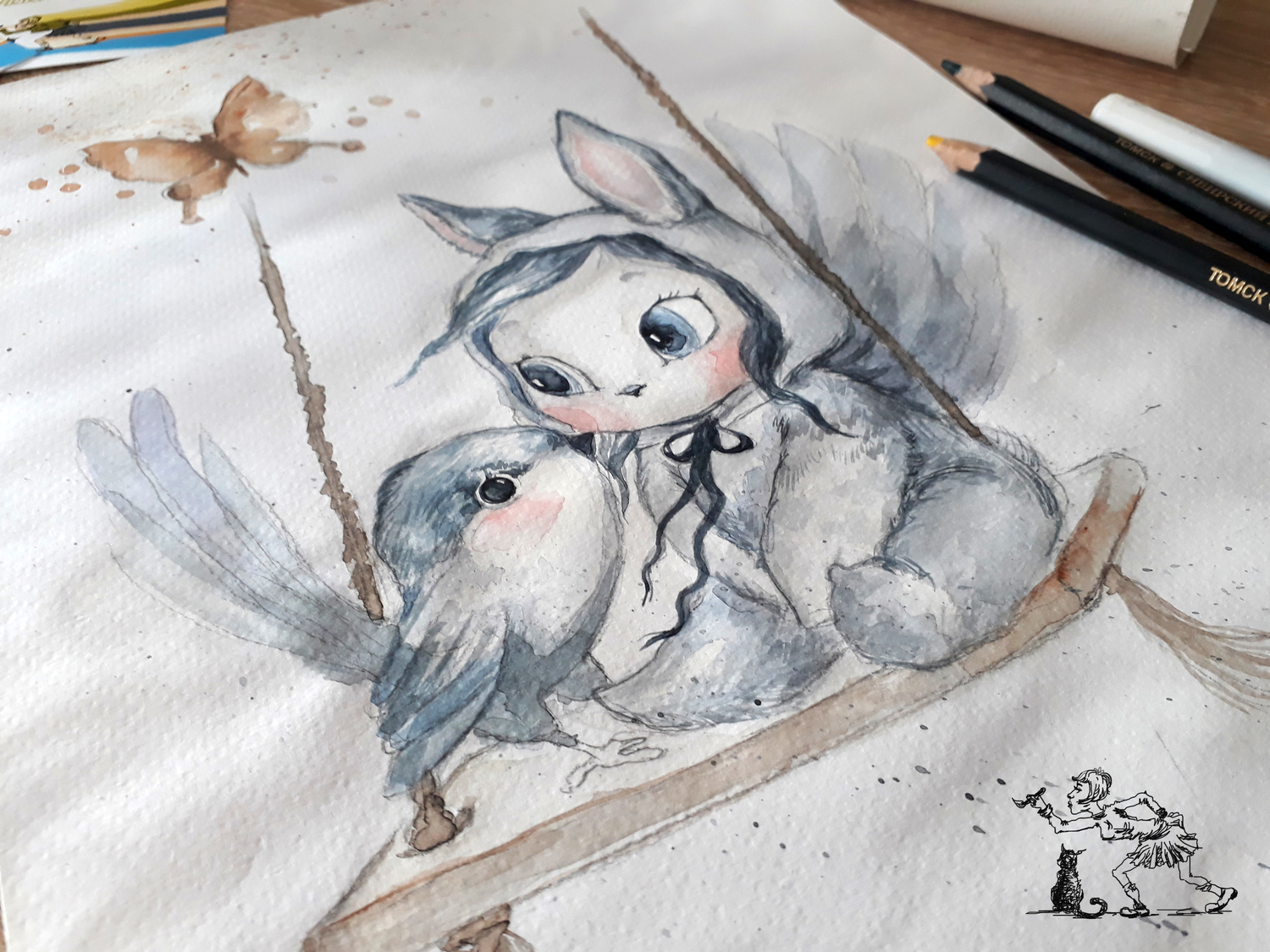 Люблю фэнтэзи и акварель. Совмещаю)