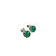 Earrings with green chalcedony mini, Stud earrings, Kirov,  Фото №1