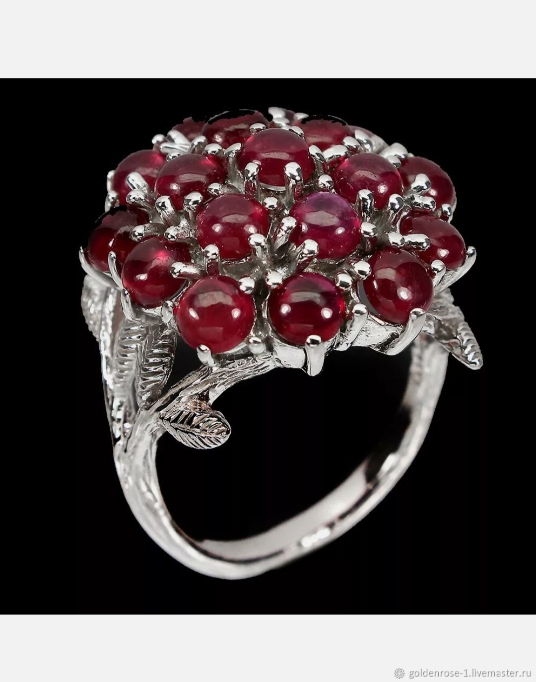 "Шикарные пион" Кольцо с натуральным рубином в интернет-магазине ...