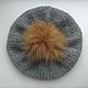 Knitted beret 56-58 cm Alpaca. Berets. Anzelika (KnitingA) (KnitingA). Online shopping on My Livemaster.  Фото №2