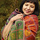 Crochet wool shawl with leaves in green yellow orange color. Wraps. Azhurles. Online shopping on My Livemaster.  Фото №2