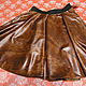 Skirt eco-leather brindle brown. Skirts. Tolkoyubki. My Livemaster. Фото №5