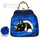 Bag blue ivory / women's felted purse / bag made of wool, Classic Bag, Sochi,  Фото №1