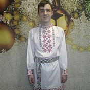 Русский стиль handmade. Livemaster - original item Men`s embroidered shirt 