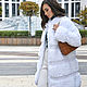 Short white knitted fur coat. Cardigans. SHAPAR - knitting clothes. My Livemaster. Фото №5
