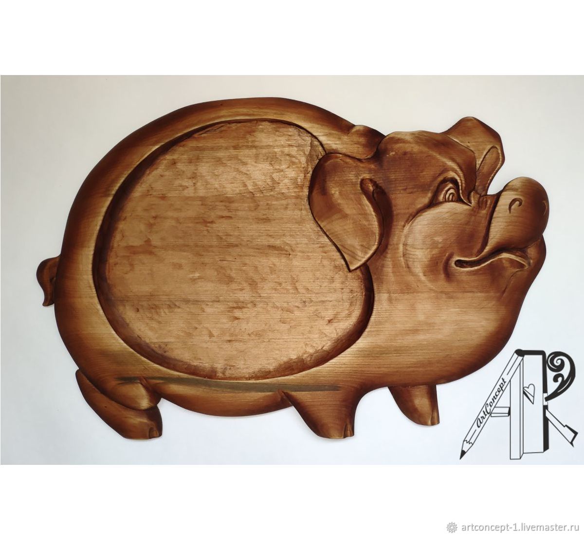 Board for serving kebab, meat dishes Pig serving, Cutting Boards, Ryazan,  Фото №1