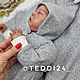 Комбинезон и плед для новорожденного серый. Комплекты одежды для малышей. Teddi 24 (teddi24_). Интернет-магазин Ярмарка Мастеров.  Фото №2