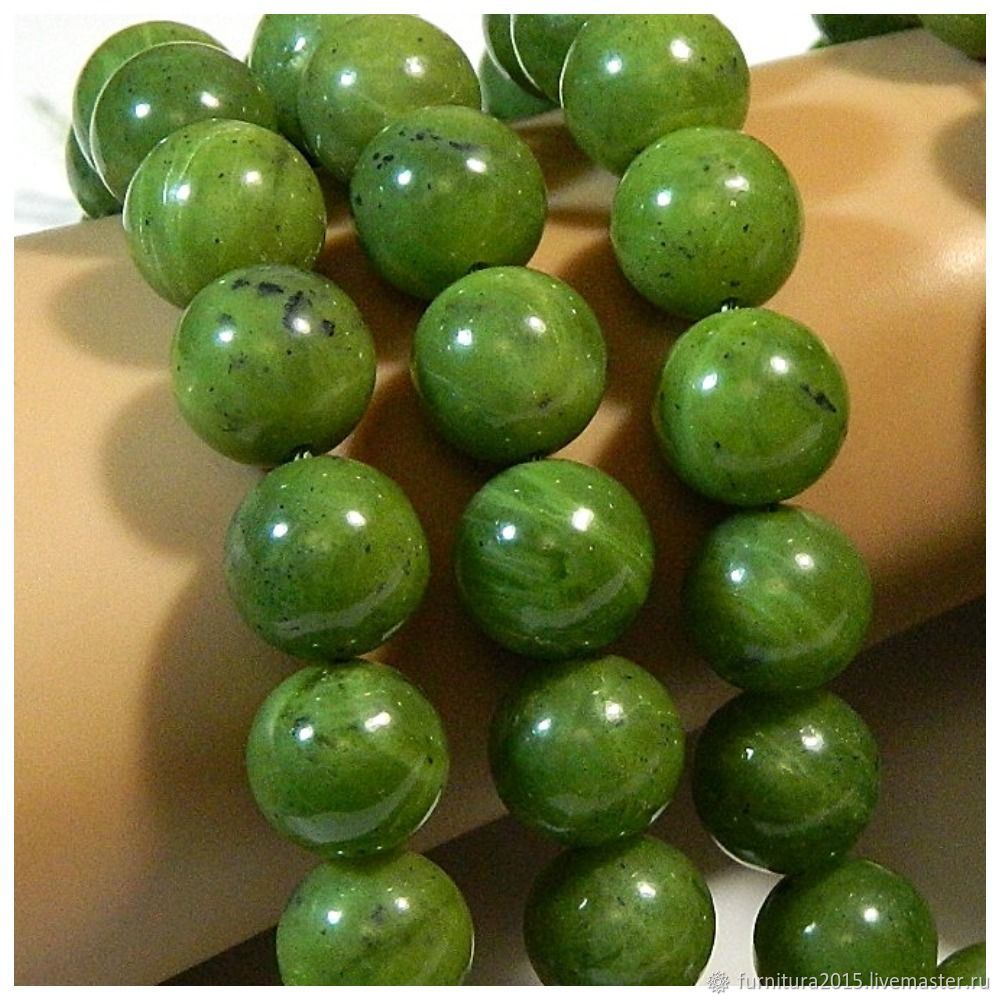 Нефрит натуральный 14 мм (Арт15). штука купить в интернет-магазине ...