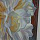 Painting 'Three peonies' oil on canvas 60h80 cm. Pictures. Kartiny Vestnikovoj Ekateriny. Ярмарка Мастеров.  Фото №5