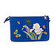 Women's satchel bag ' Embroidery irises and butterflies'. Crossbody bag. Pelle Volare. Online shopping on My Livemaster.  Фото №2
