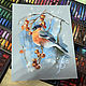 Winter bullfinch. Original. Pastel. Pictures. Valeria Akulova ART. My Livemaster. Фото №5