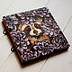 Sketchbook wood cover 22x22sm "Raccoon-2". Notebooks. EVAG. My Livemaster. Фото №4