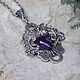 Pendant pendant silver viola Purple amethyst. Pendants. Shard Noir - handmade jewelry. Online shopping on My Livemaster.  Фото №2