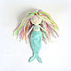 Textile doll mermaid mint. Removable clothes, changing hairstyle. Game. Svetlenky dolls and handmade toys for all ages. Fair Masters.
