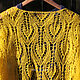 Openwork yellow blouse oversize (fine wool). Sweater Jackets. IRINA GRUDKINA Handmade Knitwear. My Livemaster. Фото №5