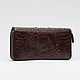 Clutch purse with two zippers made of crocodile skin, Clutches, St. Petersburg,  Фото №1