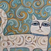 Картины и панно handmade. Livemaster - original item Cat. Oil on canvas 50*60 cm. Handmade.