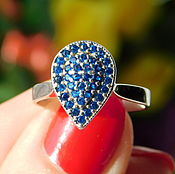 Украшения handmade. Livemaster - original item Ring with sapphires 