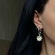 Серьги ручной работы с керамическим сердечком и подвеской солнце. Серьги классические. SOULA | Украшения ручной работы. Ярмарка Мастеров.  Фото №8